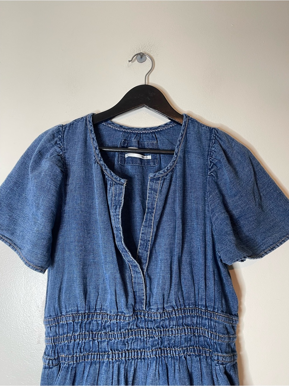 Anthropologie Somerset Mini Denim Dress Size Large Petite Women’s - Picture 2 of 9